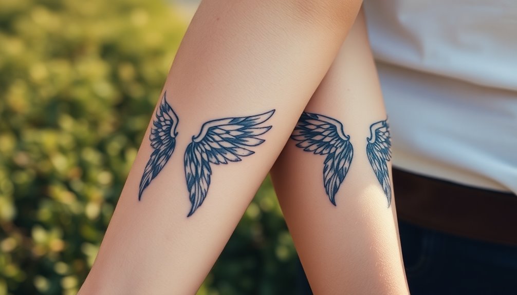 twin flames angel tattoos