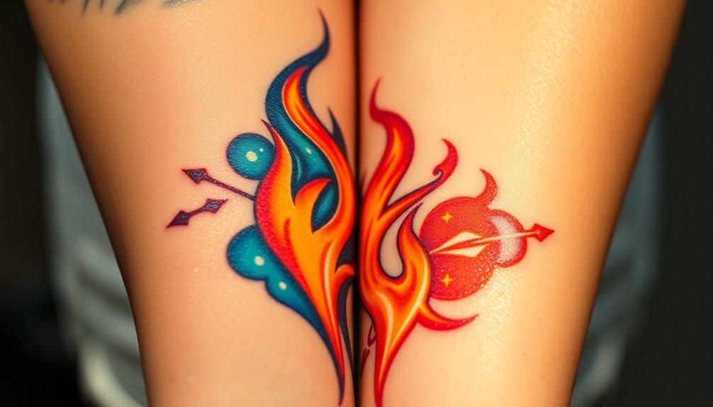 vibrant soulmate tattoo designs