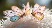 butterflies and feathers symbolize transformation