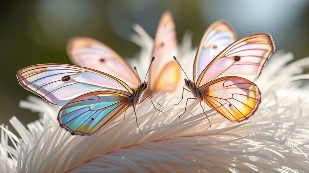 butterflies and feathers symbolize transformation