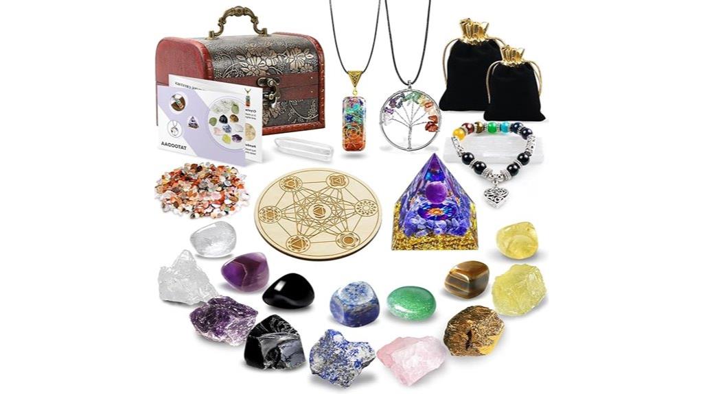 26 raw chakra stones