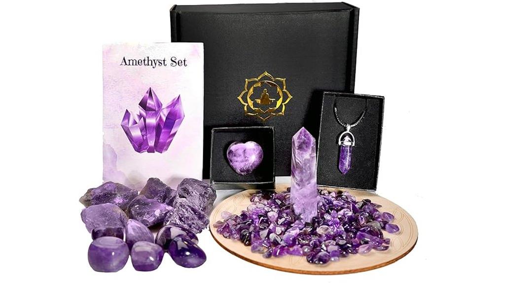 amethyst crystal collection set