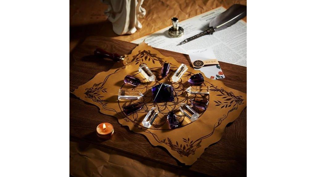 amethyst quartz sacred grid