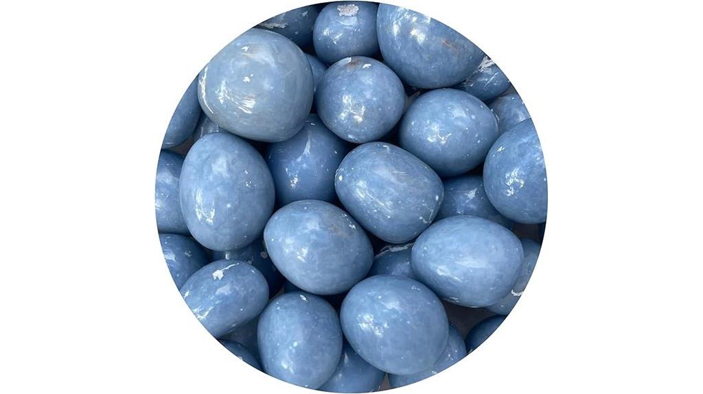 angelite tumbled stones half pound