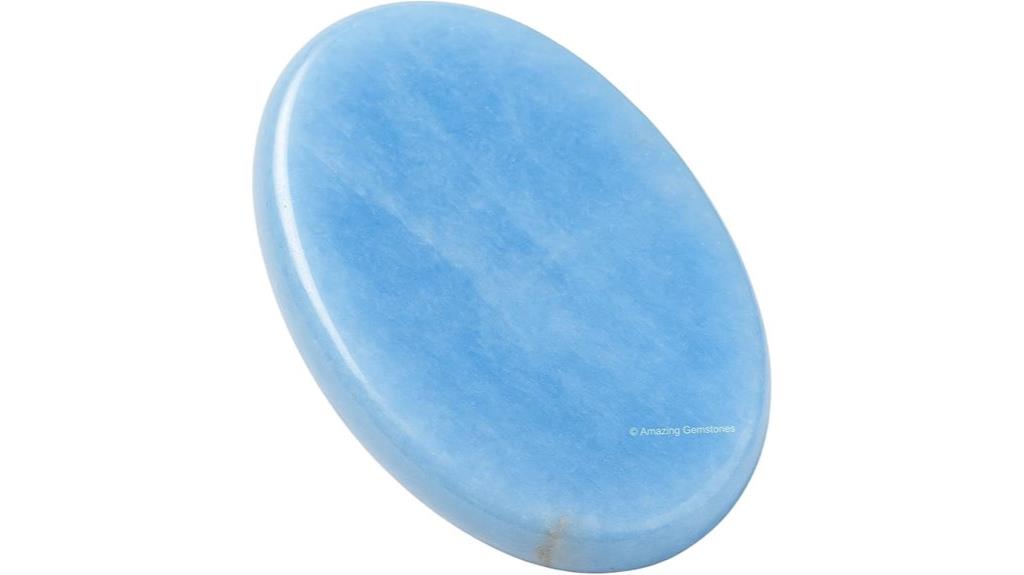 angelite worry stone crystals