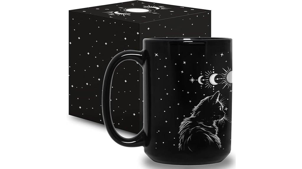 black cat mug gift