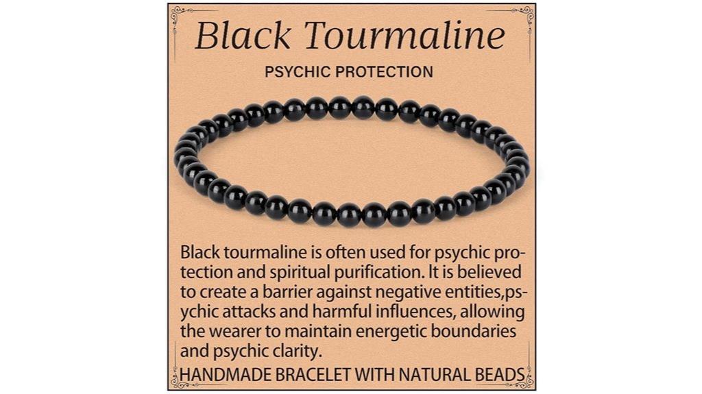 black tourmaline bracelet unisex