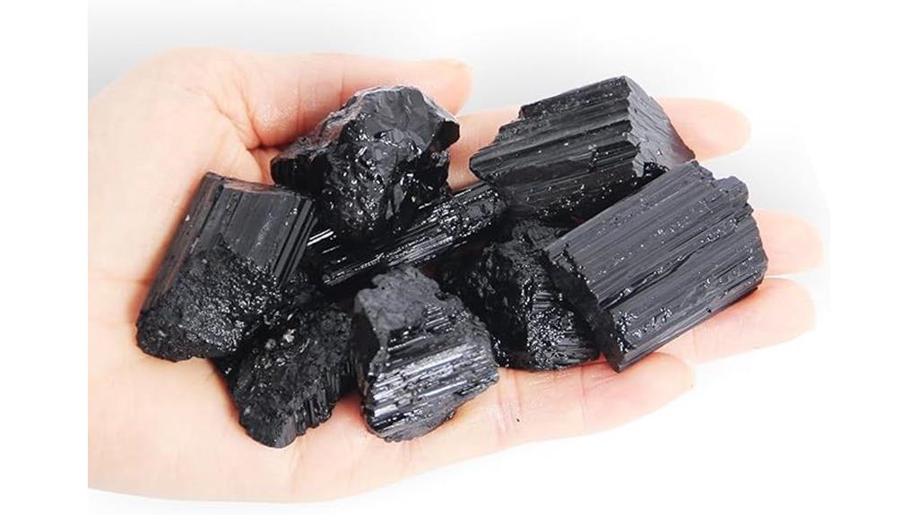black tourmaline raw crystals