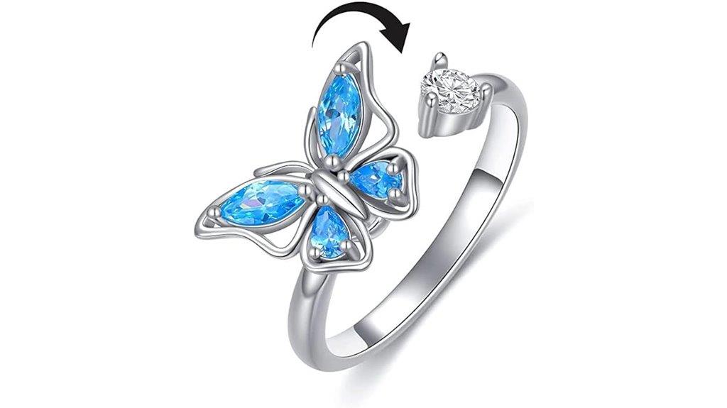 blue zircon butterfly spinner