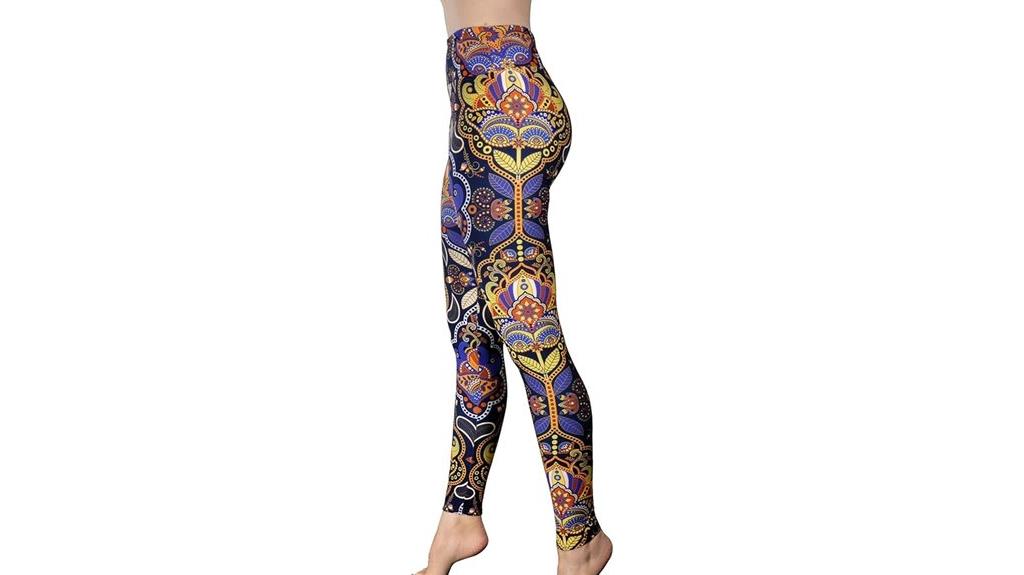 bohemian print yoga leggings