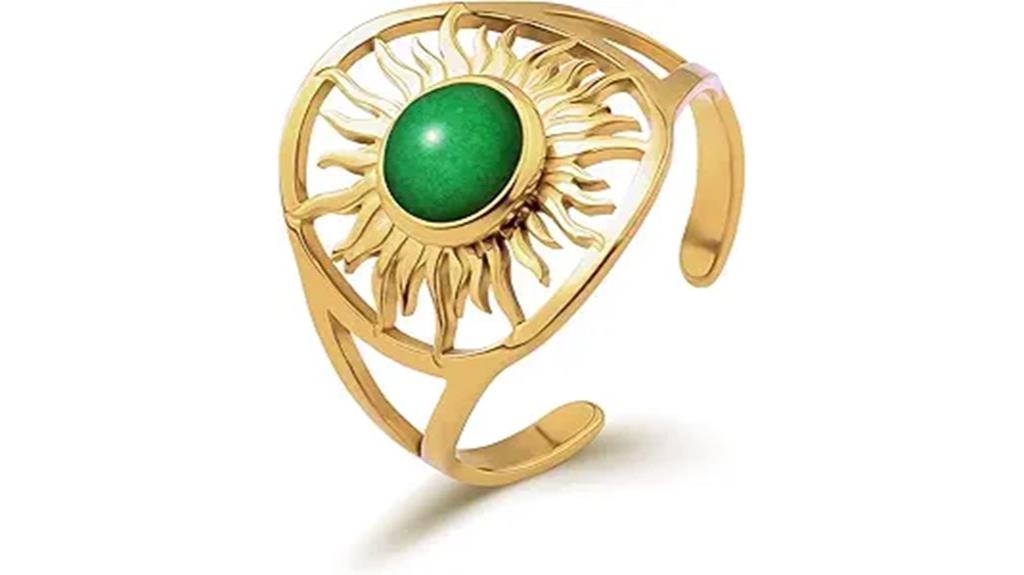 boho gold women s ring