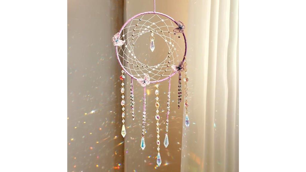 butterfly crystal dream catchers