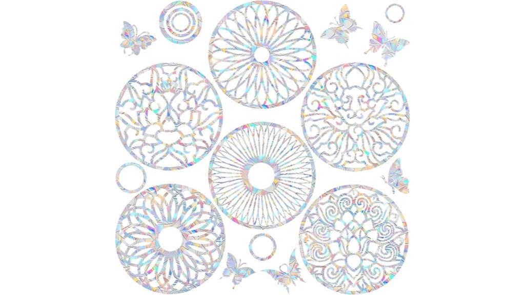 butterfly mandala window decals