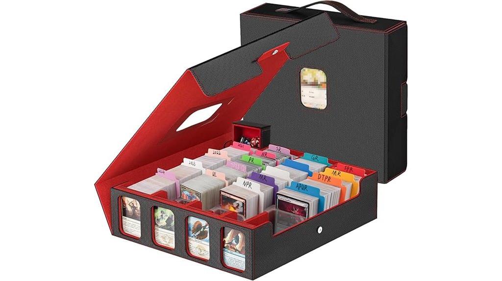 card organizer with dividers