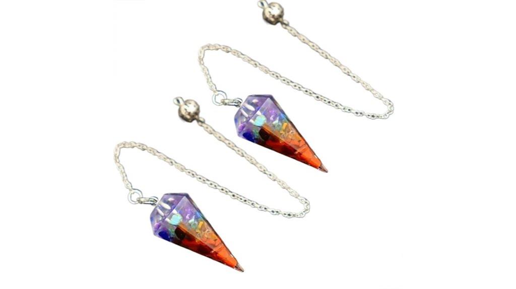 chakra crystal dowsing set