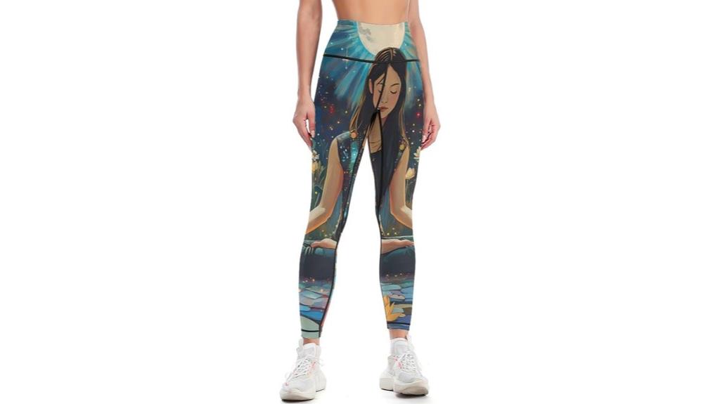 chakra themed high waisted leggings