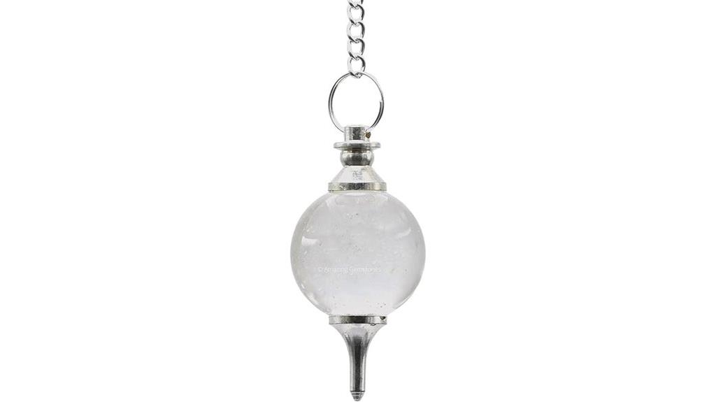clear quartz pendulum crystal