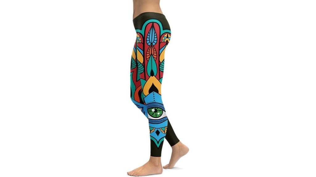 colorful eye symbol leggings