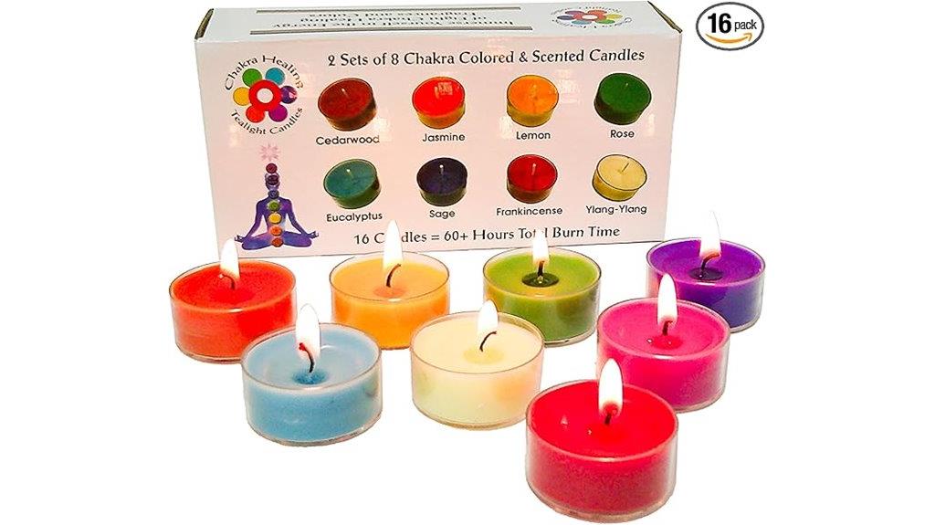 colorful scented tealights