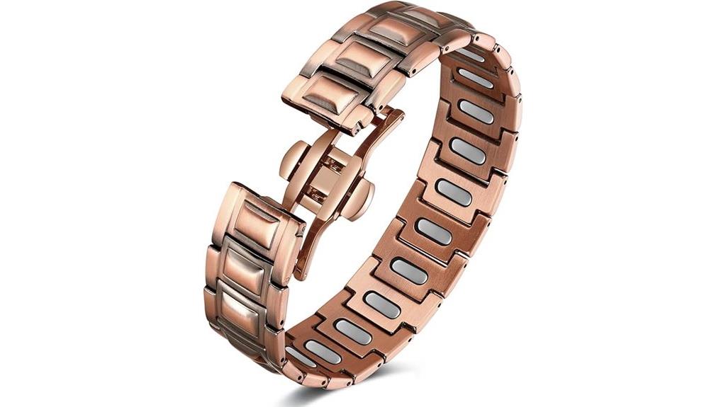 copper magnetic men s bracelet