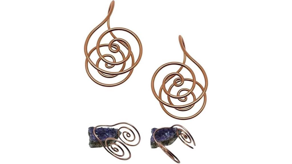 copper spiral hand rings