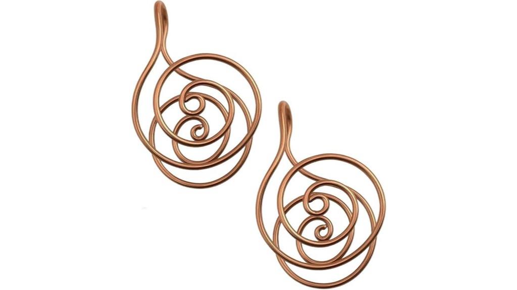 copper spiral meditation ring