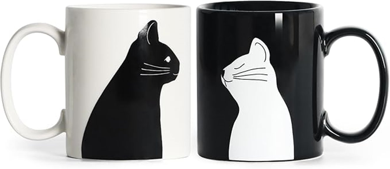 couples kissing cat mug