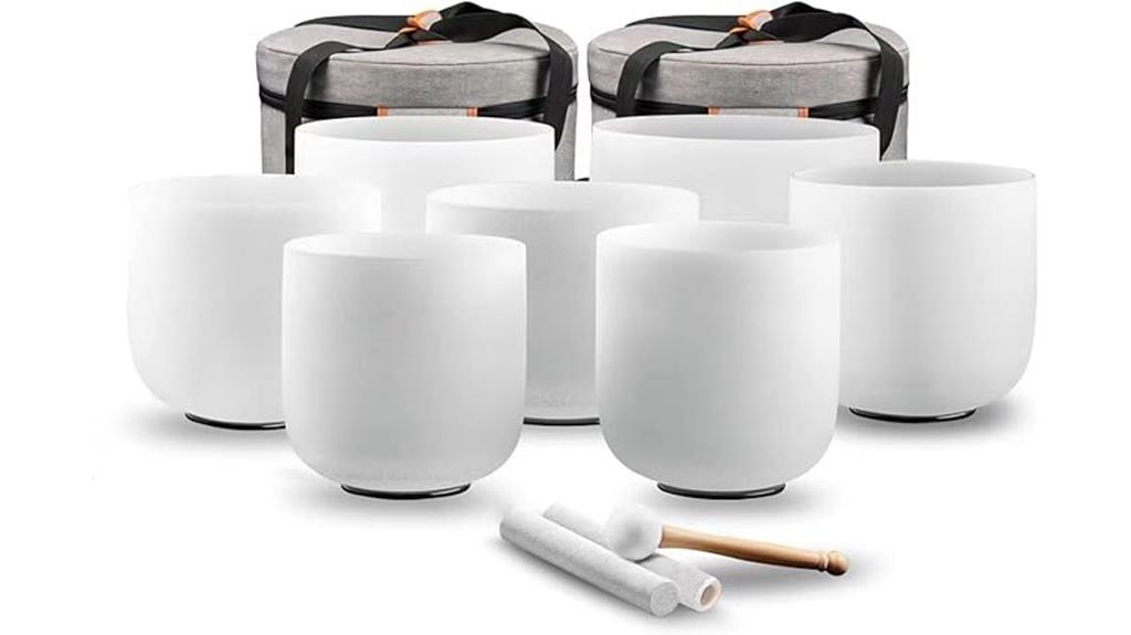 crystal chakra singing bowl set