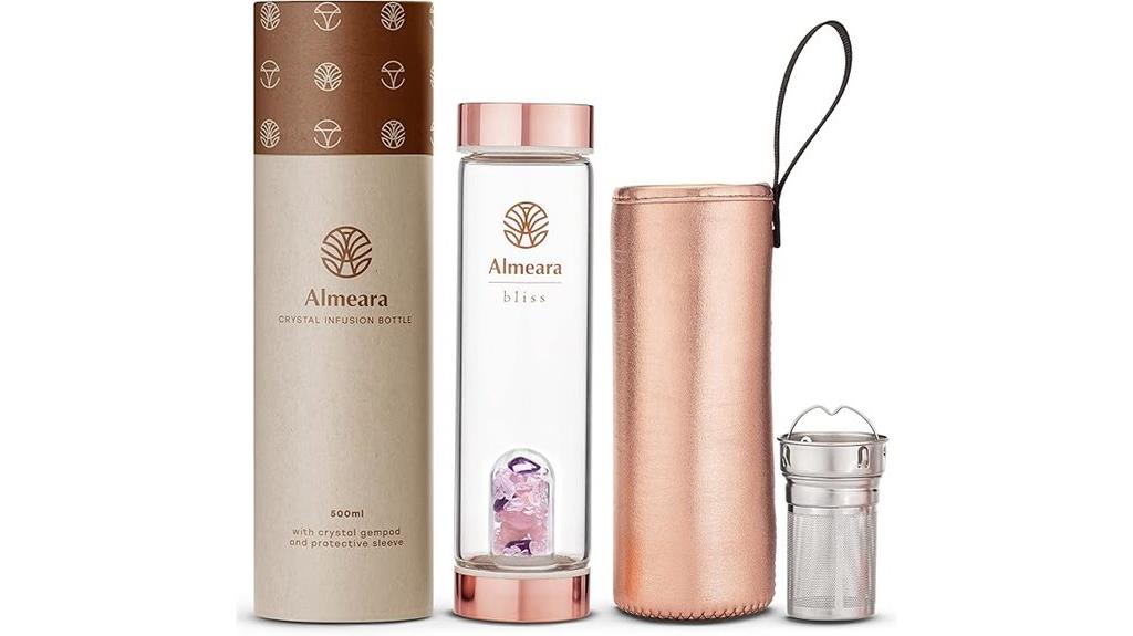 crystal gemstone water bottle