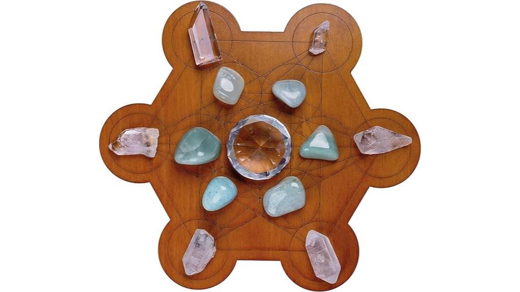 crystal grid board with metatron s cube