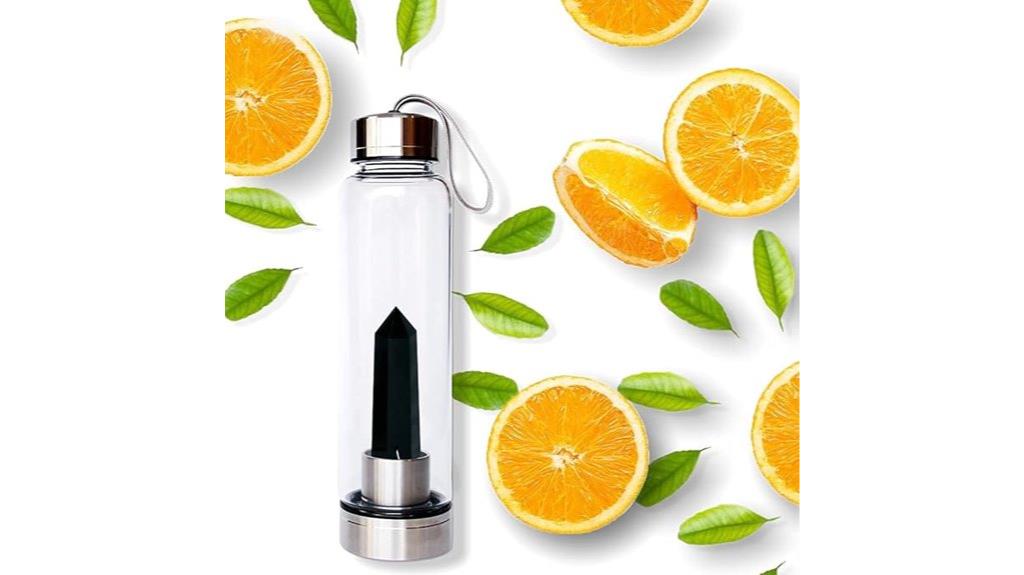 crystal infused water bottle