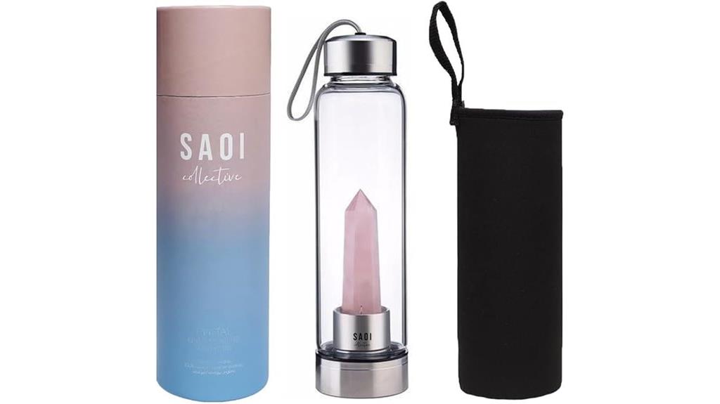 crystal infused water bottle