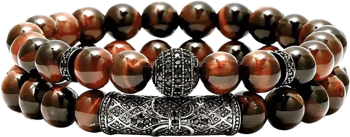 diamond inlaid agate tiger eye