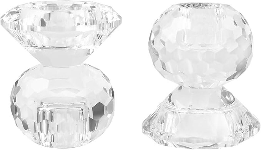 dual sided crystal candle holders