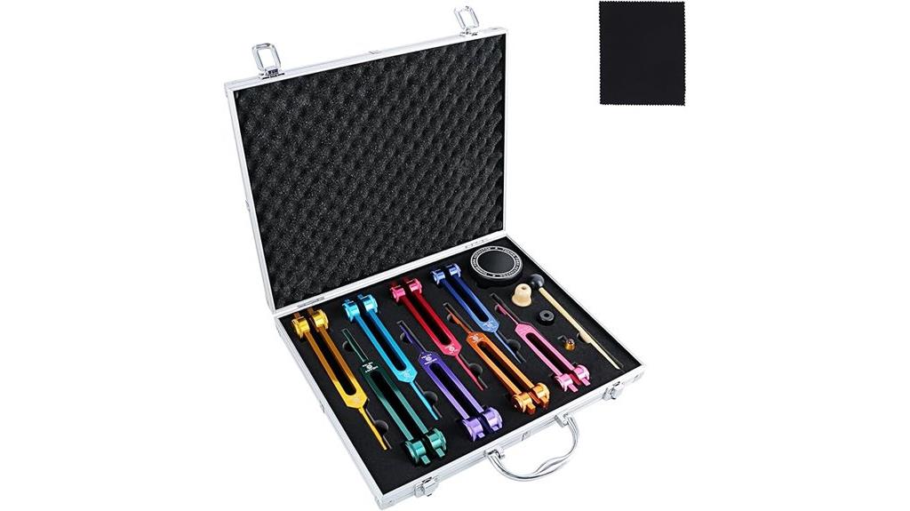 eight color chakra tuning forks