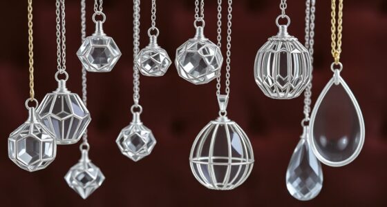 elegant crystal cage pendant holders