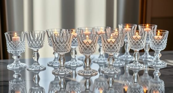 elegant crystal candle holders