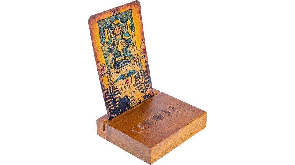 elegant tarot card display stand