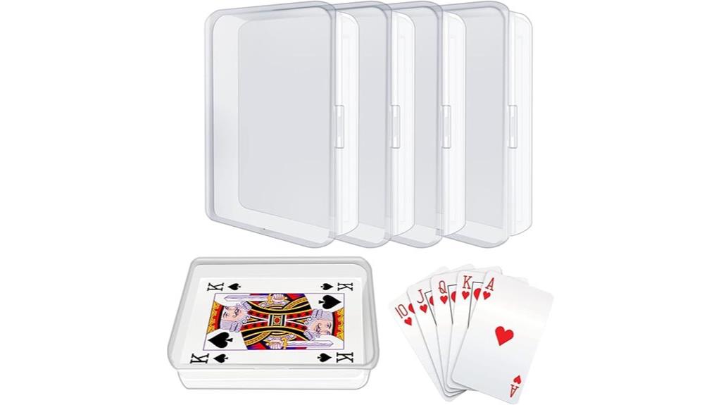 four card storage boxes