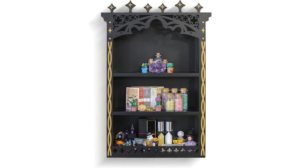gothic crystal rock shelf