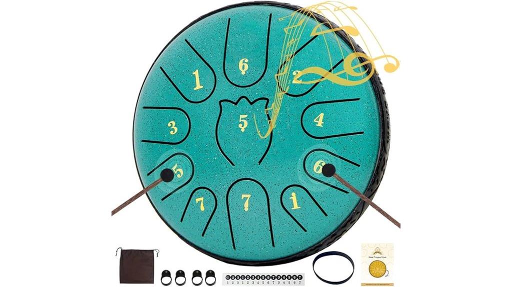 green 6 inch rain chime
