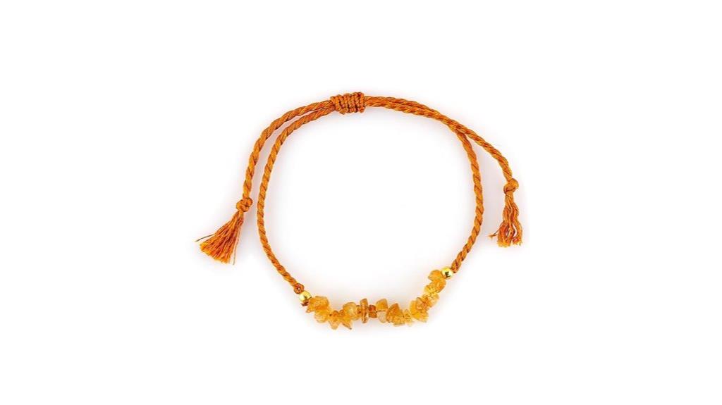 handmade citrine braided bracelet
