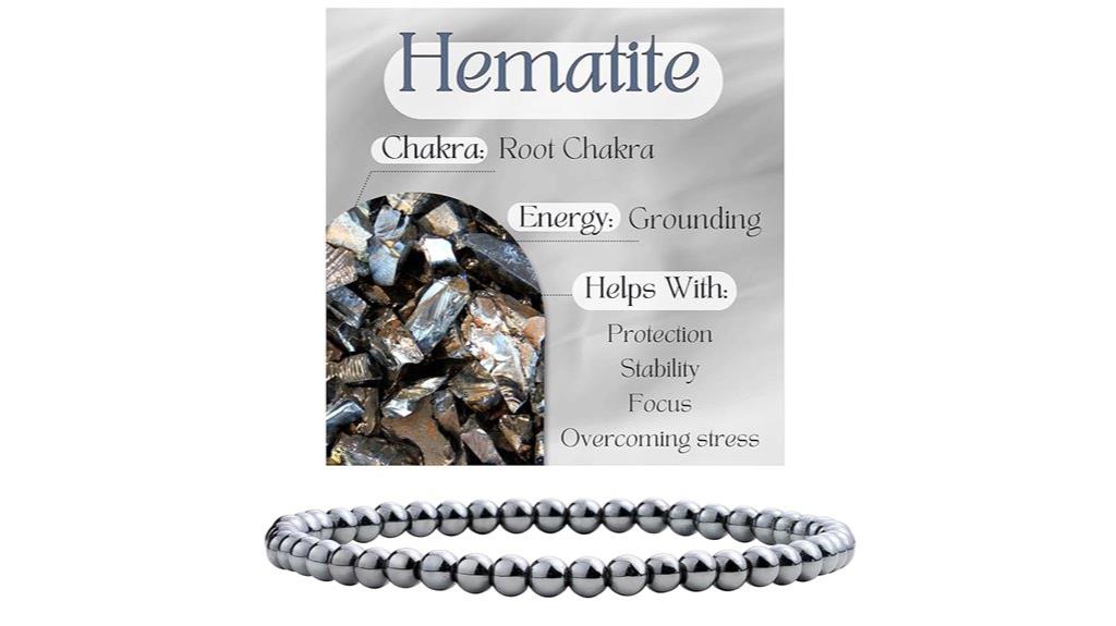 hematite beaded grounding bracelet