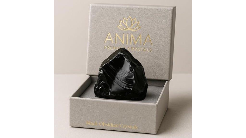 large deep black obsidian