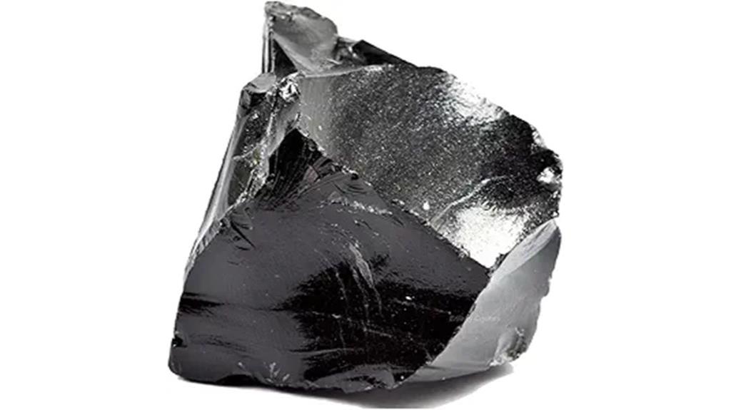 large raw black obsidian