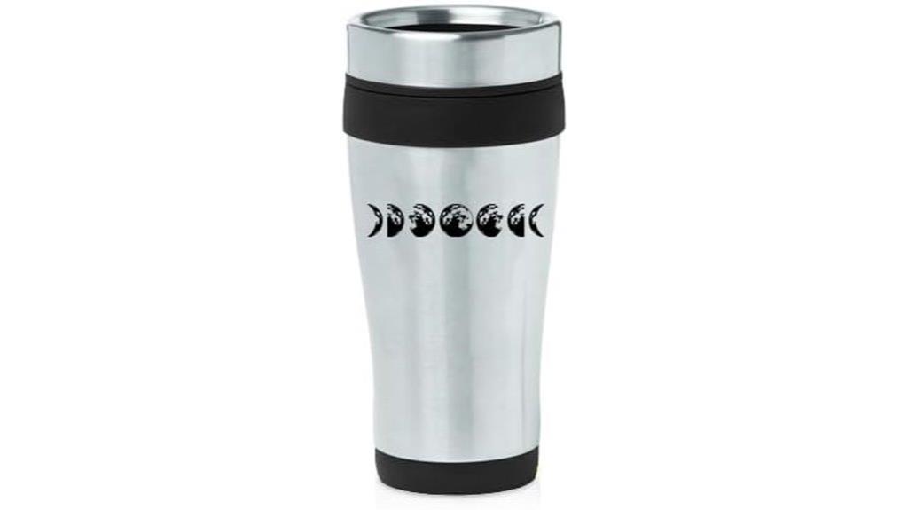 large stainless steel mug