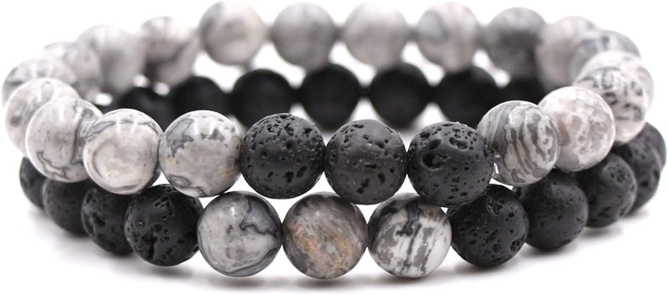 lava rock beaded bracelet