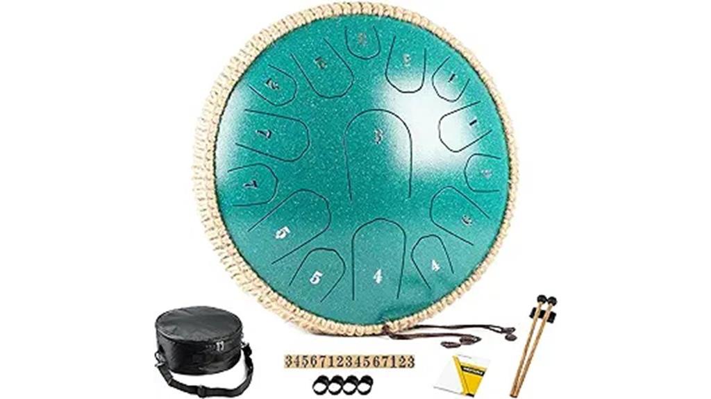 malachite green steel drum