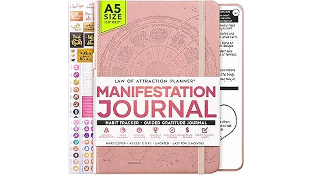 manifestation journal with stickers