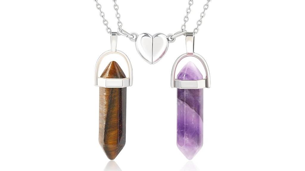matching crystal friendship necklaces